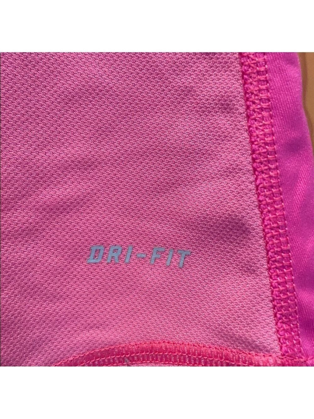 Nike Women's Vivid Pink Dri-Fit Athletic V-Neck Tank Top Size Medium - Picture 4 of 6